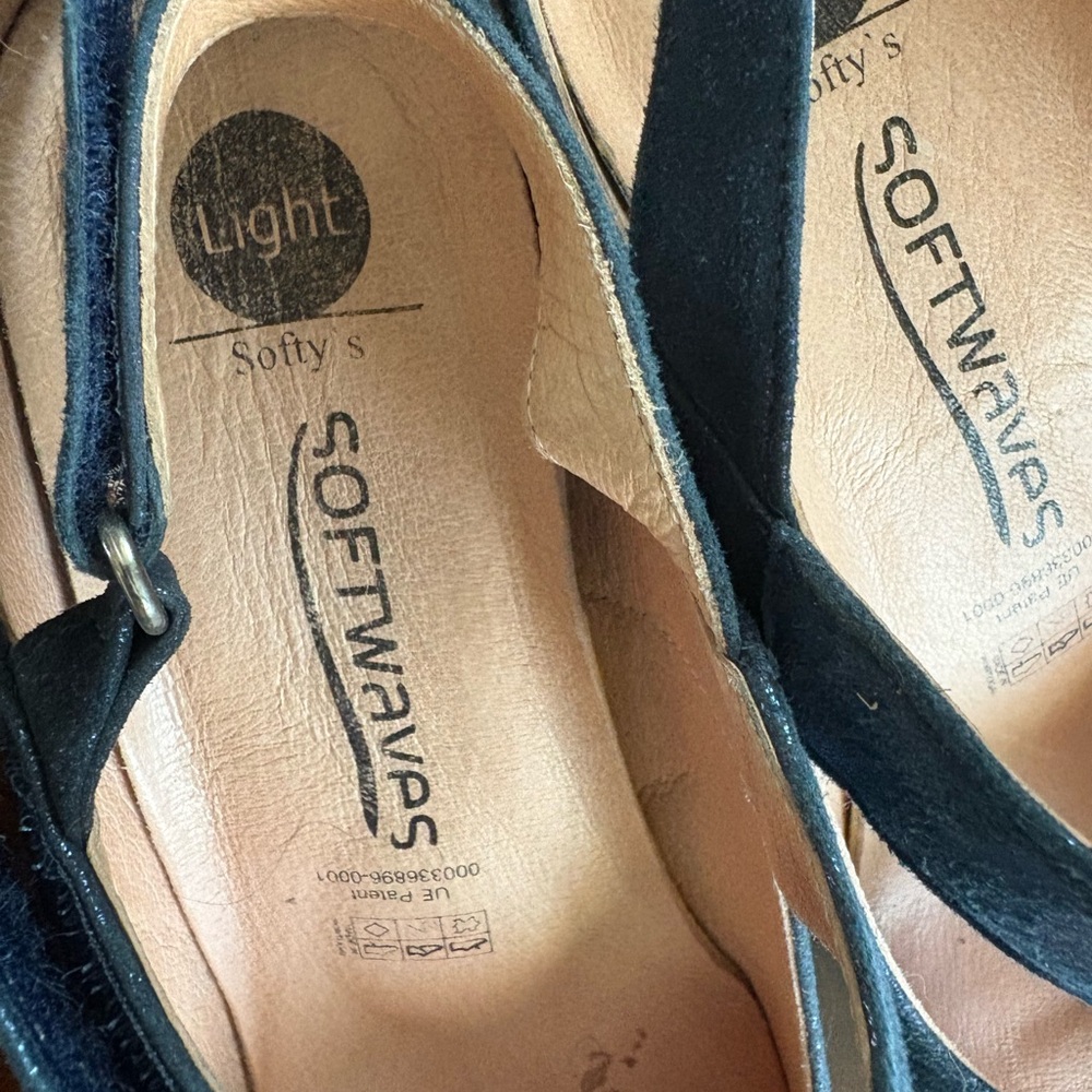 Chic Navy Wedge Sandals - Picture 4 of 5